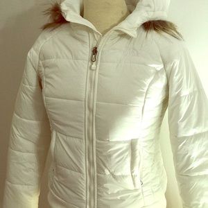 North face white jacket size small
